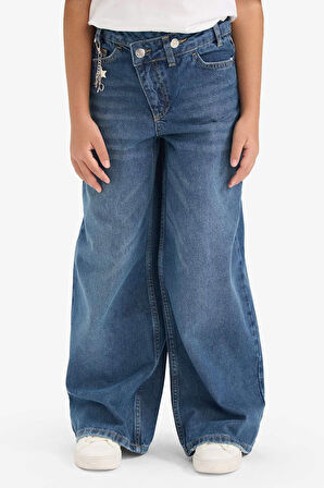 Kız Çocuk Wide Leg Geniş Paça Jean Pantolon
