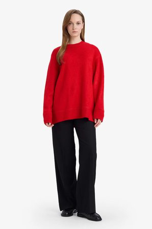 DeFacto Loose Fit Bisiklet Yaka Triko Kazak Tunik G7239AX25CWRD328