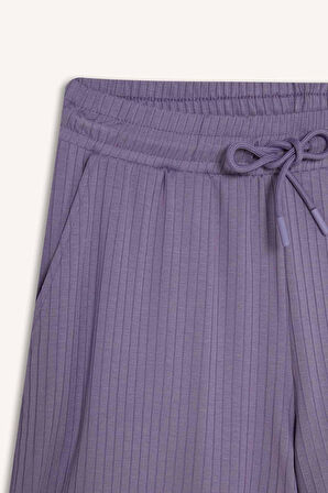 DeFactoFit Standart Fit Sporcu Kısa Paça Ribana Şort