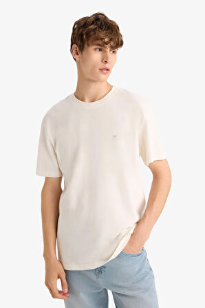 Bisiklet Yaka Pike Kısa Kollu Tişört