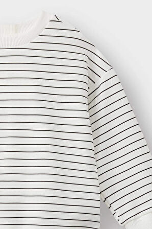 Erkek Bebek 2'li Takım Çizgili Uzun Kollu Tişört Pantolon