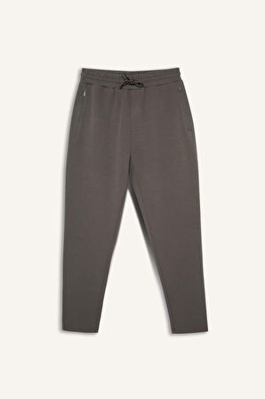 DeFactoFit Slim Fit Dar Kesim Fermuarlı Standart Paça Jogger Eşofman Altı 