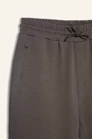 DeFactoFit Slim Fit Dar Kesim Fermuarlı Standart Paça Jogger Eşofman Altı 