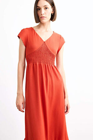 Fitted Kısa Kollu Elbise