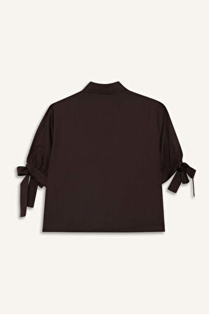 Regular Fit Gömlek Yaka Poplin Uzun Kollu Gömlek