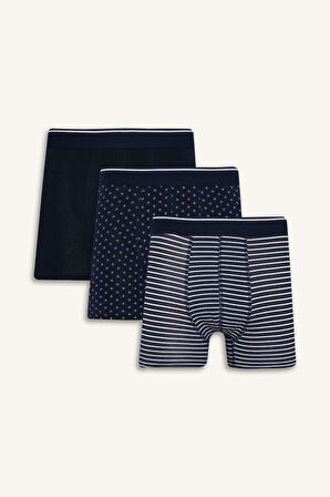 Regular Fit Baskılı 3'lü Boxer