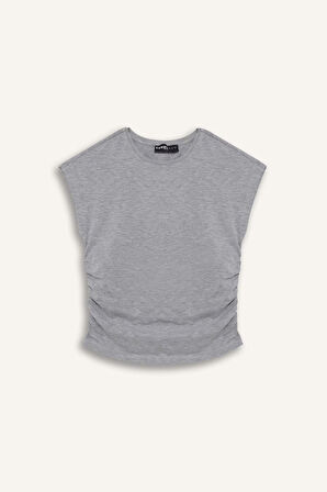 Coool Fitted Bisiklet Yaka Basic Düz Modal Kısa Kollu Tişört