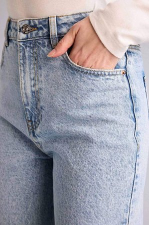 DeFacto 90's Wıde Leg Yüksek Bel Düz Paça Uzun Jean Kar Yıkamalı Pantolon G4923AX26SMNM39