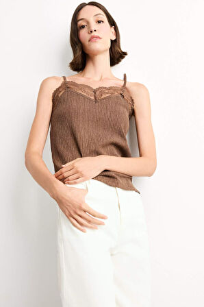 Fitted Bürümcük Dantel Atlet