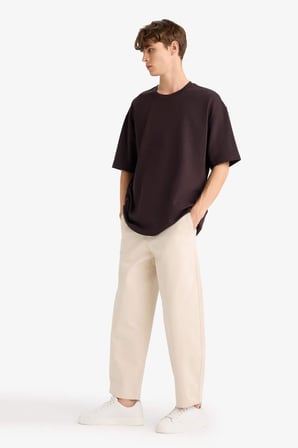DeFacto %100 Pamuk Tapered Wide Leg Fit Geniş Paça Jean Pantolon F8365AX25AUBG700
