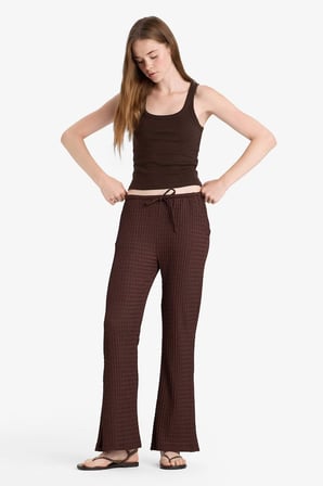 DeFacto Wıde Leg Cepli Normal Bel Standart Boy Bürümcük Pantolon F7659AX25HSBN341