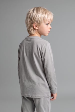 %100 Pamuklu Baskılı Beli Lastikli Pijama Takımı Erkek Bebek G7133A526SPGR454