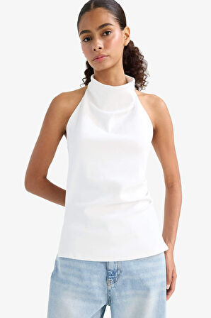 Slim Fit Dar Kesim Halter Yaka Atlet