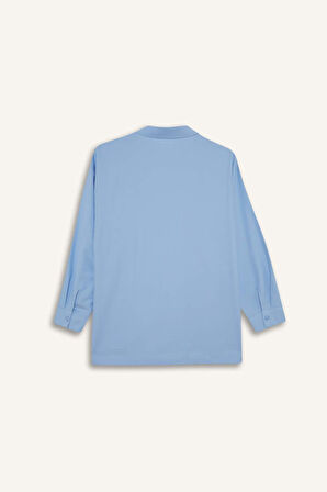 Regular Fit Gömlek Yaka Poplin Uzun Kollu Tunik