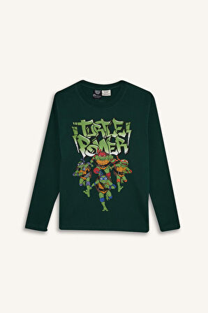 Erkek Çocuk Teenage Mutant Ninja Turtles:Mutant Mayhem Regular Fit Bisiklet Yaka Uzun Kollu Tişört