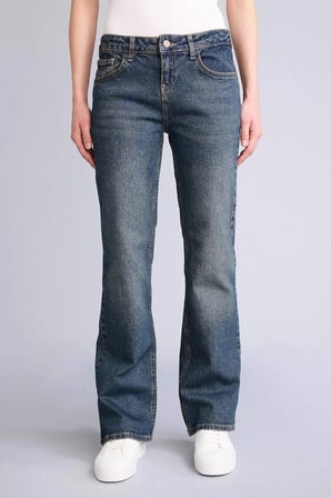 Defacto H0136AXNM34 Mavi Düşük Bel Jean Yıkamalı Pantolon