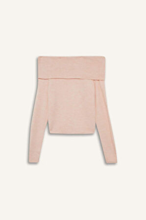 Regular Fit Omuzu Açık Kazak