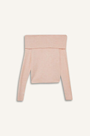 Regular Fit Omuzu Açık Kazak