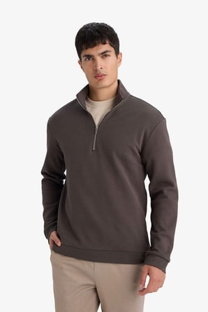 DeFacto Regular Fıt Dik Yaka Sweatshirt F9855AX26SPAR212