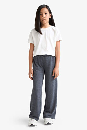 Kız Çocuk Wide Leg Cepli Geniş Paça Pantolon