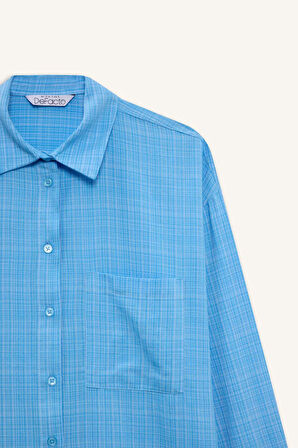 Oversize Geniş Kalıp Uzun Kollu Gömlek