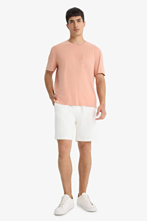 Bisiklet Yaka Penye Kısa Kollu Tişört