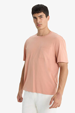 Bisiklet Yaka Penye Kısa Kollu Tişört