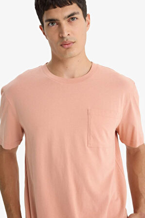 Bisiklet Yaka Penye Kısa Kollu Tişört