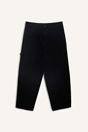 Skater Fit Geniş Kalıp Yüksek Bel Geniş Paça Jean Pantolon
