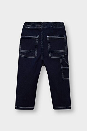 Erkek Bebek Beli Lastikli Jean Pantolon