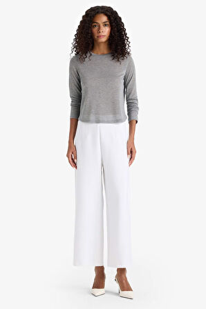 Culotte Yüksek Bel Geniş Paça Pantolon