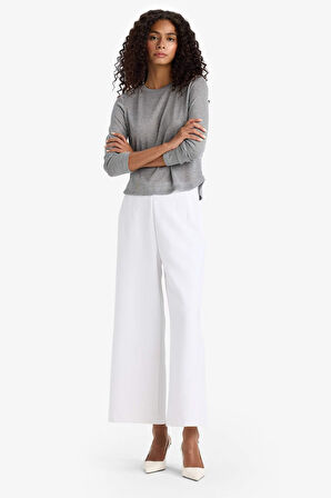 Culotte Yüksek Bel Geniş Paça Pantolon