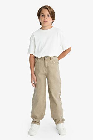 Erkek Çocuk Wide Leg Düz Paça Jean Pantolon