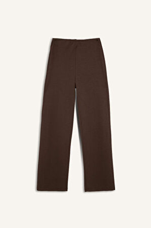 Wide Leg Düz Paça Pike Pantolon