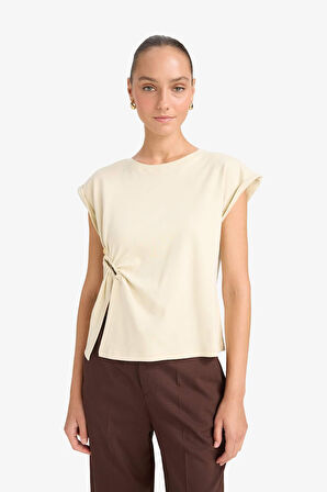 Bisiklet Yaka Kısa Kollu Tişört