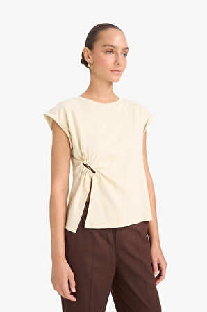 Bisiklet Yaka Kısa Kollu Tişört