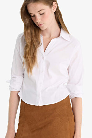 Fitted Bengalin Uzun Kollu Gömlek