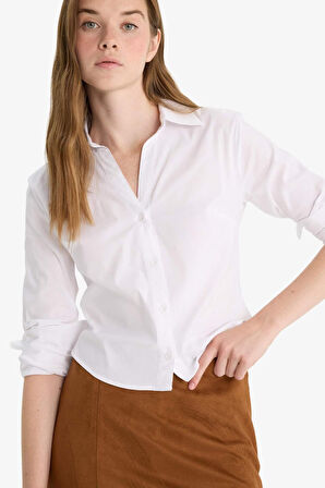 Fitted Bengalin Uzun Kollu Gömlek