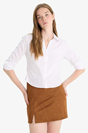 Fitted Bengalin Uzun Kollu Gömlek