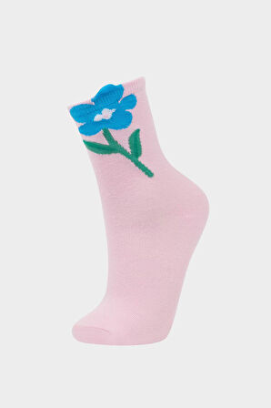 Kız Çocuk 3'lü Pamuklu Uzun Çorap