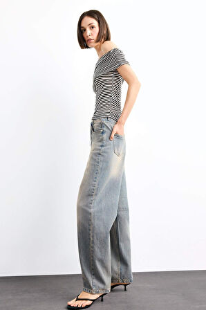 Baggy Fit Jean Pantolon