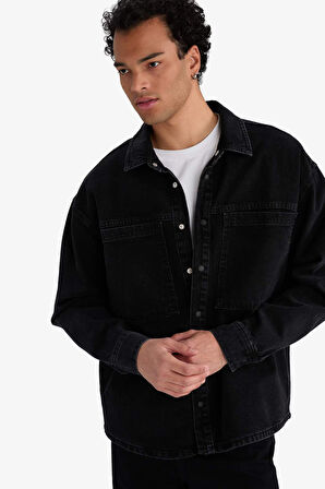 Regular Fit Jean Uzun Kollu Gömlek
