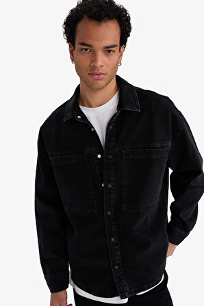 Regular Fit Jean Uzun Kollu Gömlek