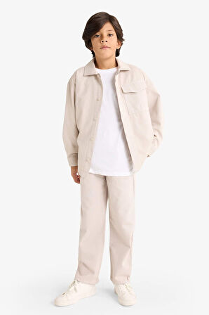Erkek Çocuk Beli Lastikli Gabardin Pantolon