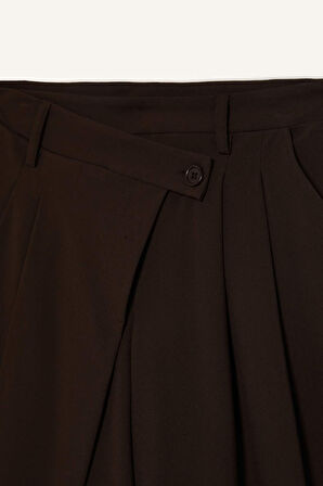 Baggy Fit Fermuarlı Normal Bel Standart Boy Pantolon