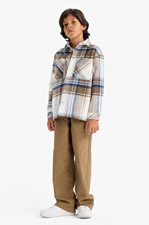 Erkek Çocuk Loose Fit Standart Paça Gabardin Pantolon