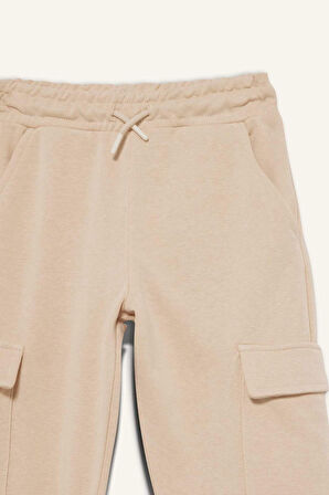 Erkek Çocuk Beli Lastikli Kargo Eşofman Altı