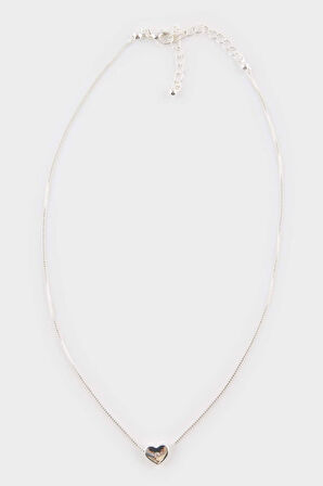 Kadın Minimal Kalp Silver Kolye