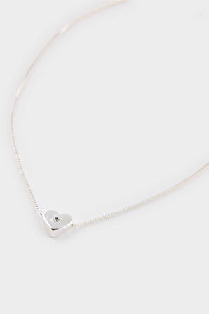 Kadın Minimal Kalp Silver Kolye