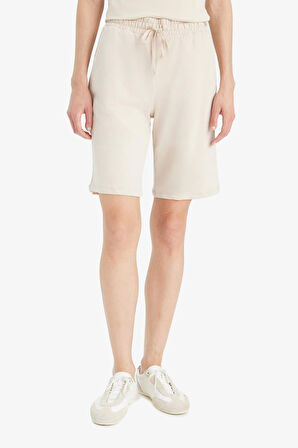 Regular Fit Normal Bel Düz Paça Bermuda Şort